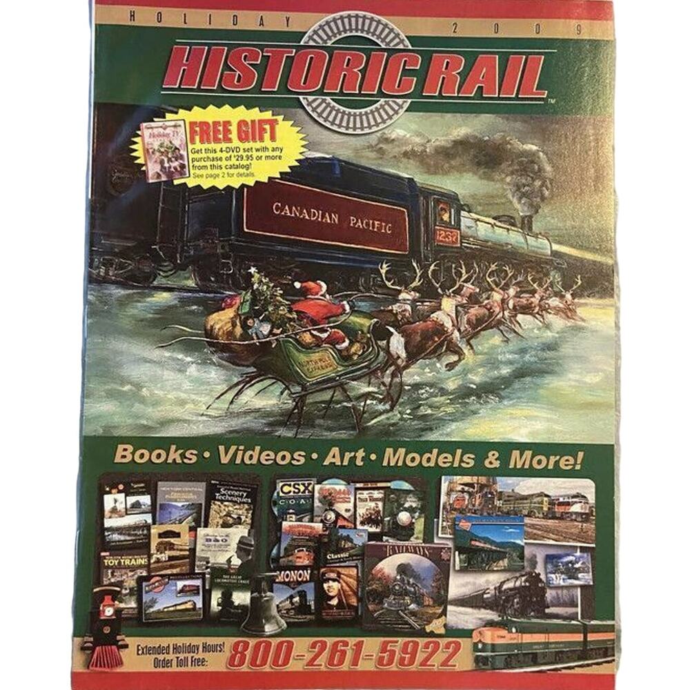 Historic Rail Train Catalog Holiday 2009 Hobby Books Video Models Railfans